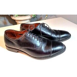 Allen Edmonds Park Avenue Mens Handcrafted Cap Toe Shoes Sz 10D Classic Black